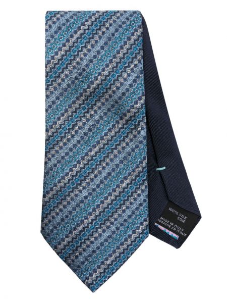 Šilkinis kaklaraištis Missoni mėlyna