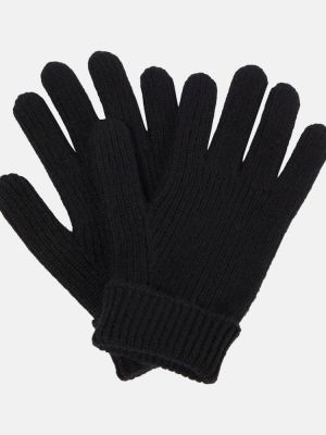 Černé kašmírové rukavice Totême