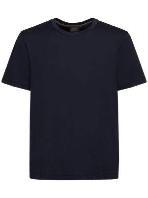 Bavlněné tričko jersey Brioni černé