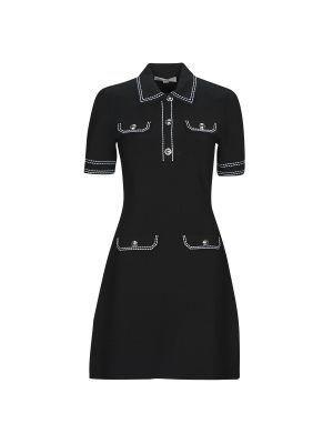 Mini šaty s knoflíky Michael Michael Kors černé