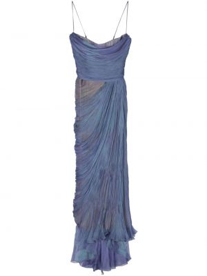 Βραδινό φόρεμα ντραπέ Maria Lucia Hohan μπλε