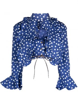 Gepunkteter bluse mit rüschen Vivienne Westwood