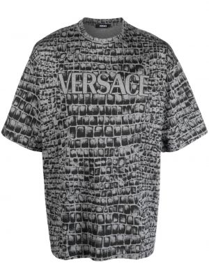 Pamučna majica s printom Versace