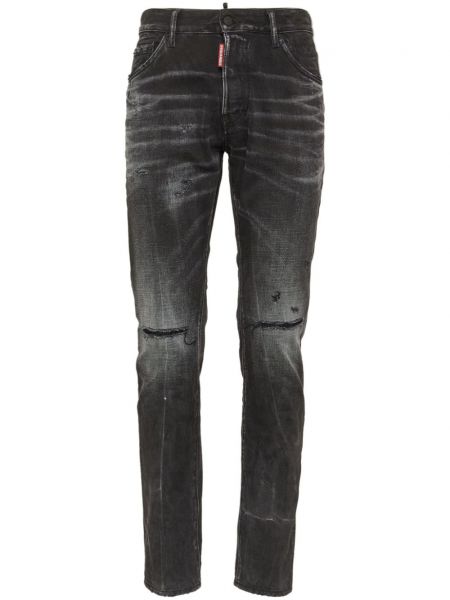 Distressed skinny jeans Dsquared2 schwarz