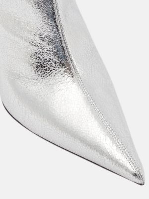 Stivali di gomma di pelle Alexandre Vauthier argento