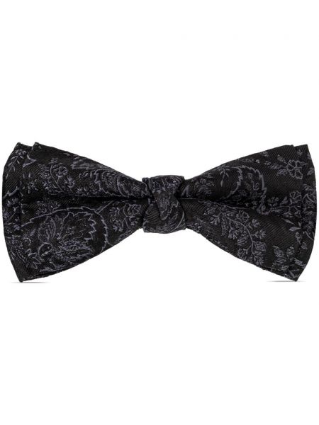 Jacquard geblümte krawatte mit schleife Etro schwarz