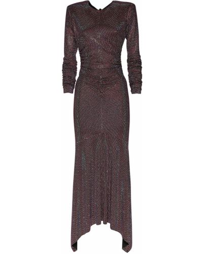 Krištáľové viskózové midi šaty Alexandre Vauthier ružová
