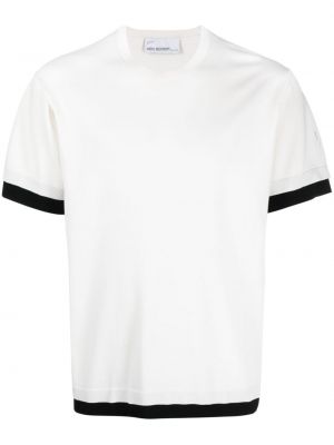 T-shirt con scollo tondo Neil Barrett bianco