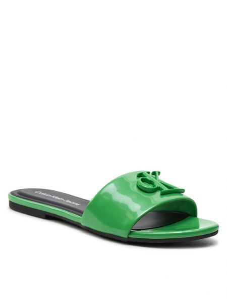 Sandales sans talon Calvin Klein Jeans vert