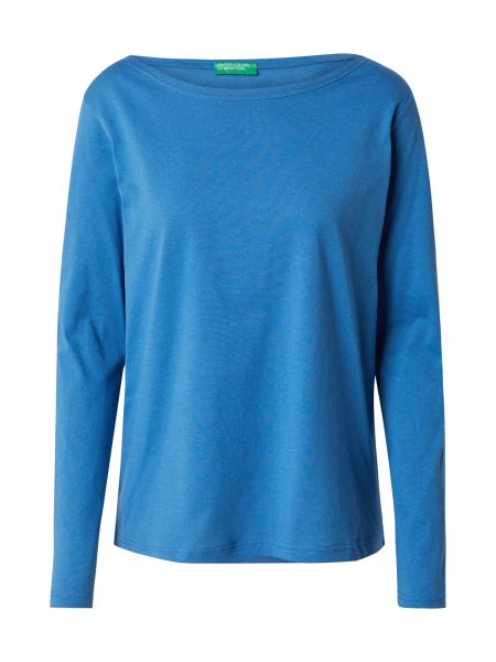 Marškinėliai ilgomis rankovėmis United Colors Of Benetton mėlyna