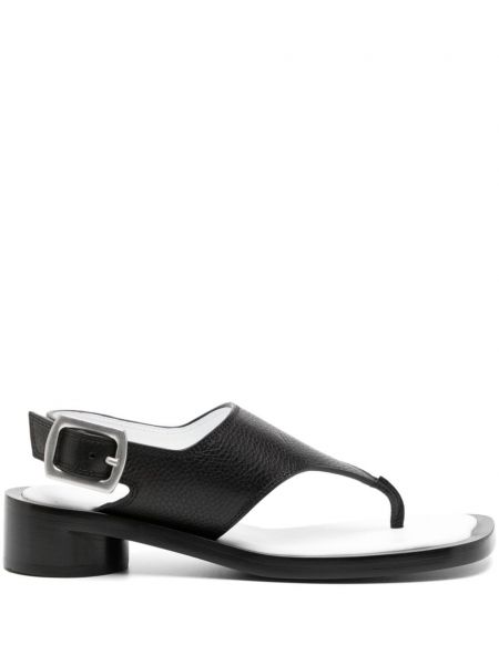 Kožené sandály Mm6 Maison Margiela černé