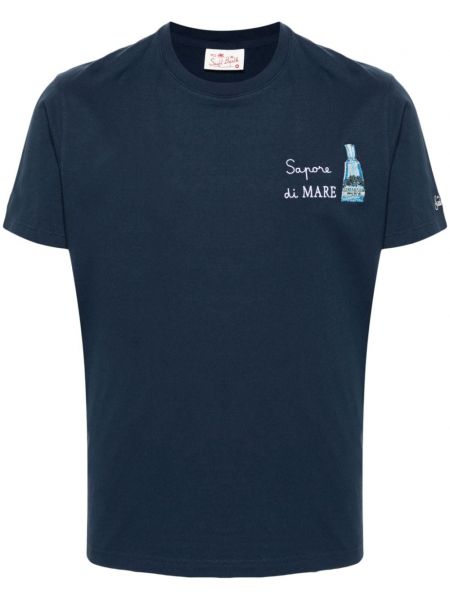 Bombažna majica Mc2 Saint Barth modra