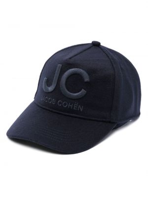 Haftowana czapka z daszkiem Jacob Cohen niebieska