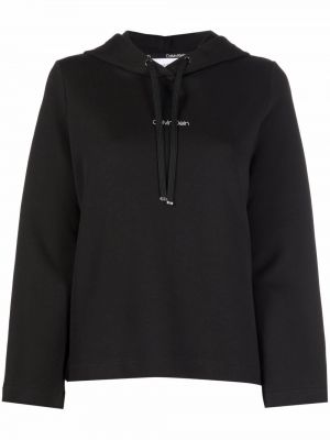 Sudadera con capucha con mangas globo Calvin Klein negro