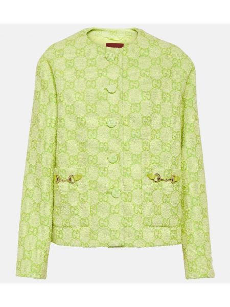 Pamučna jakna Gucci zelena
