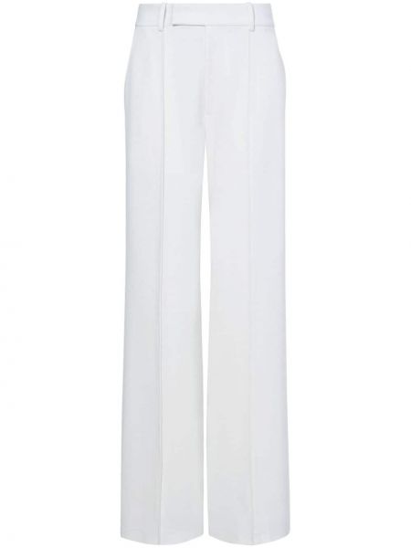 Pantaloni din viscoză din crep Proenza Schouler alb