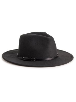 Фетровая кожаная шляпа Nine West черная