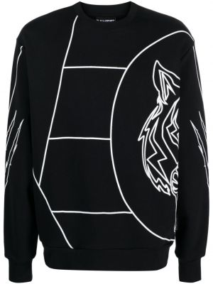 Sportlich langes sweatshirt mit tiger streifen Plein Sport schwarz