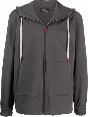 Blixtlås hoodie Kiton grå