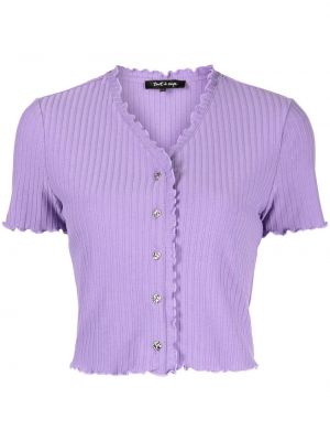 Cardigan en tricot à volants Tout A Coup violet