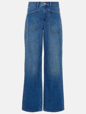 High waist jeans Tory Burch blau