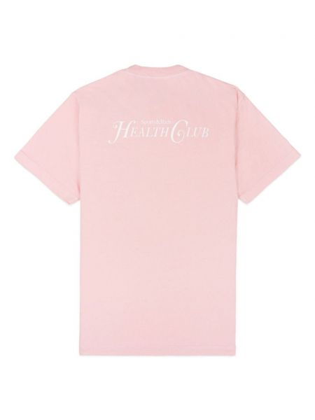 Kokvilnas t-krekls Sporty & Rich rozā