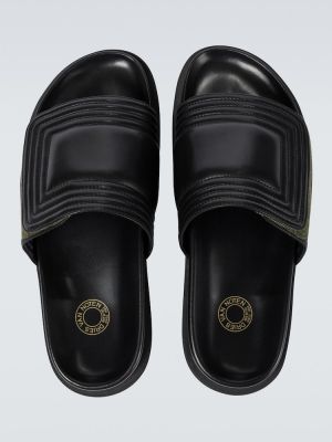 Sandales en cuir Dries Van Noten noir