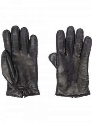 Mănuși din piele Ami Paris negru