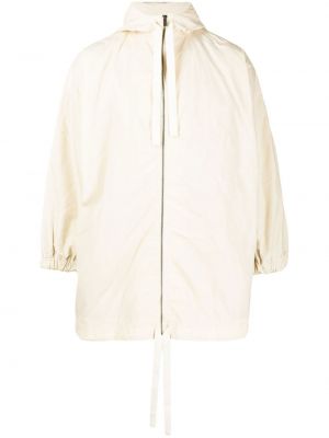 Памучно палто с качулка Toogood бяло