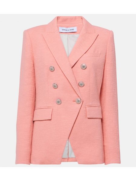 Bomull dobbeltspent blazer Veronica Beard rosa