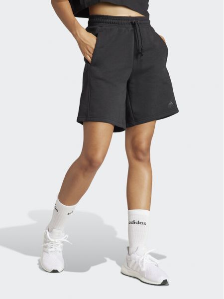 Pantaloni sport cu talie înaltă Adidas negru
