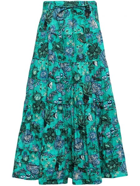 Trapez suknja s cvjetnim printom s printom Ulla Johnson