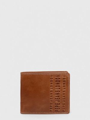 Usnjena denarnica Pepe Jeans rjava