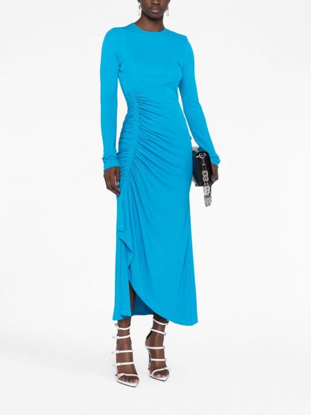 Sukienka wieczorowa drapowana Givenchy niebieska
