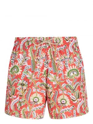 Kratke hlače s cvjetnim printom s printom Etro crvena