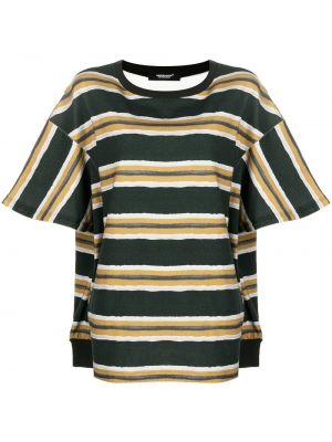 T-shirt a righe oversize Undercover verde