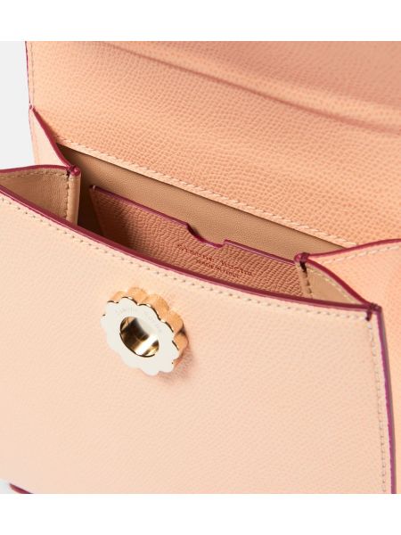 Bolsa de hombro de cuero Simone Rocha rosa