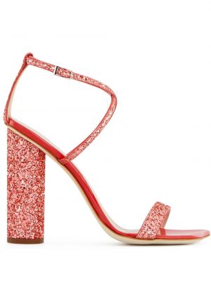 Sandalias con tacón Giuseppe Zanotti rojo