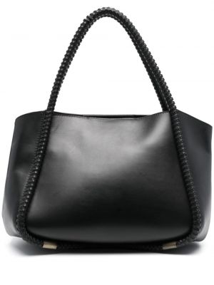 Δερμάτινη τσάντα shopper Officine Creative μαύρο