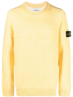 Пуловер с кръгло деколте Stone Island жълто