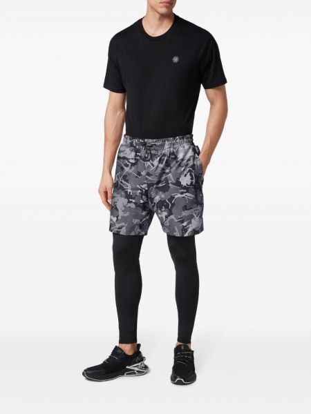 Shorts de sport à imprimé à imprimé camouflage Plein Sport
