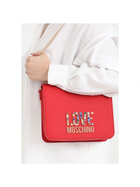 Torba na ramię Love Moschino czerwona