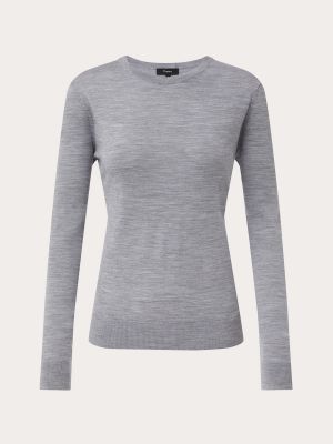 Jersey de lana de tela jersey Theory gris