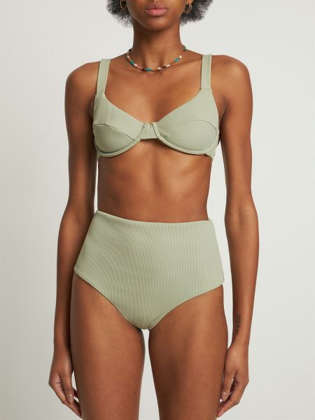 Bikini de cintura alta Zulu & Zephyr verde
