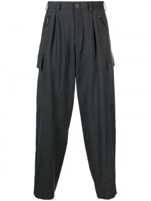 Pantaloni de lână plisate Giorgio Armani gri