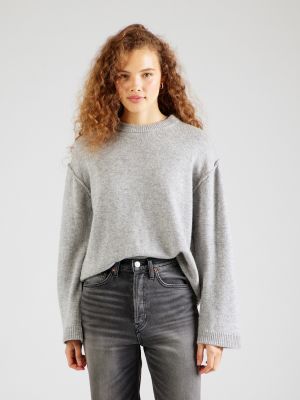 Меланжов пуловер Modström сиво