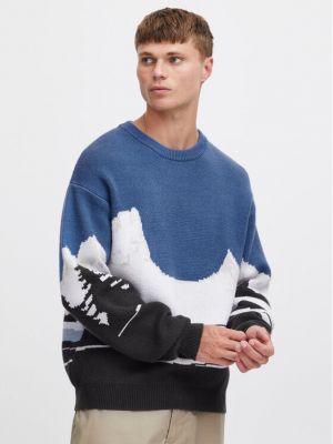 Sweter !solid niebieski