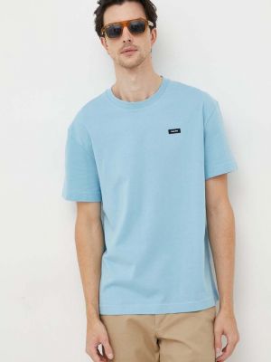 Тениска с дълъг ръкав Calvin Klein синьо