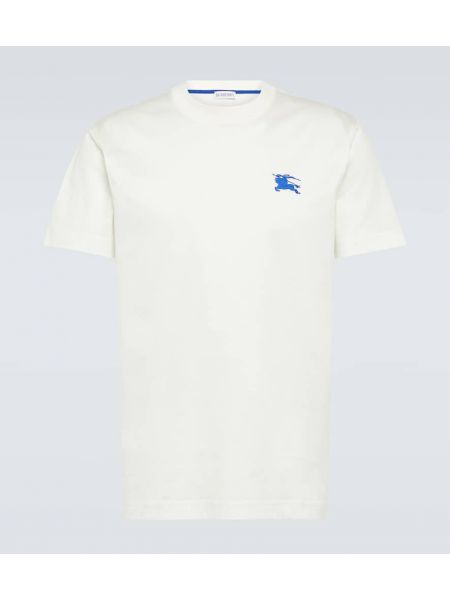 Camiseta de algodón de tela jersey Burberry blanco