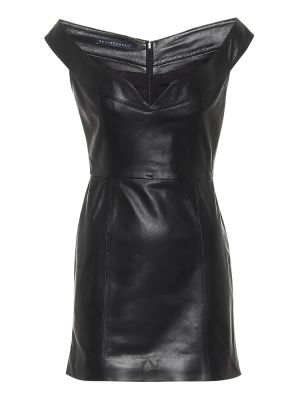 Mini robe en cuir Zeynep Arcay noir